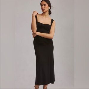 Reformation Black Midi Dress